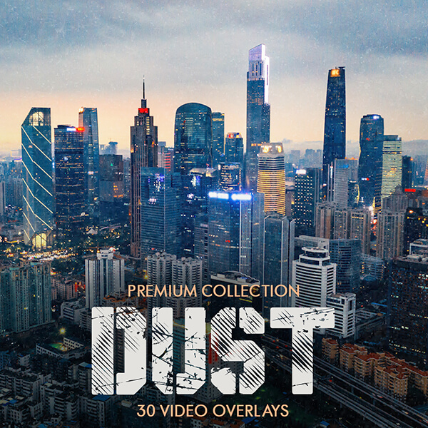 banner video overlays dust effect