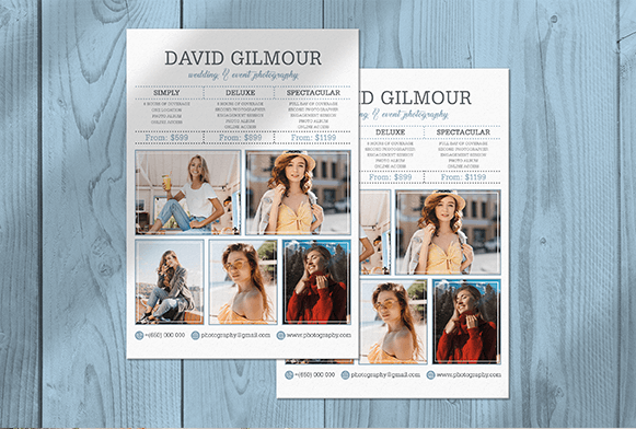 free photography marketing template